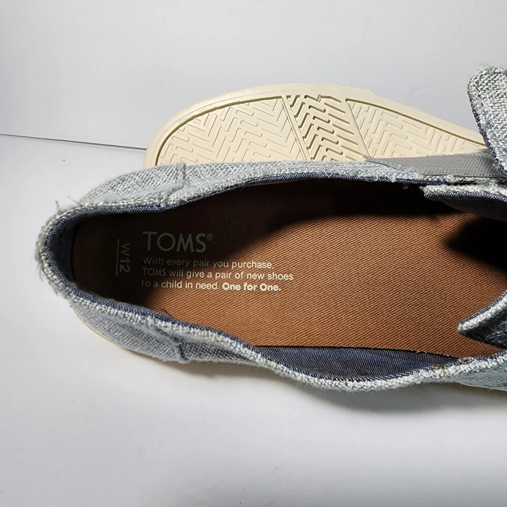 Toms DRIZZLE GREY METALLIC WOVEN ALTAIR Size W12